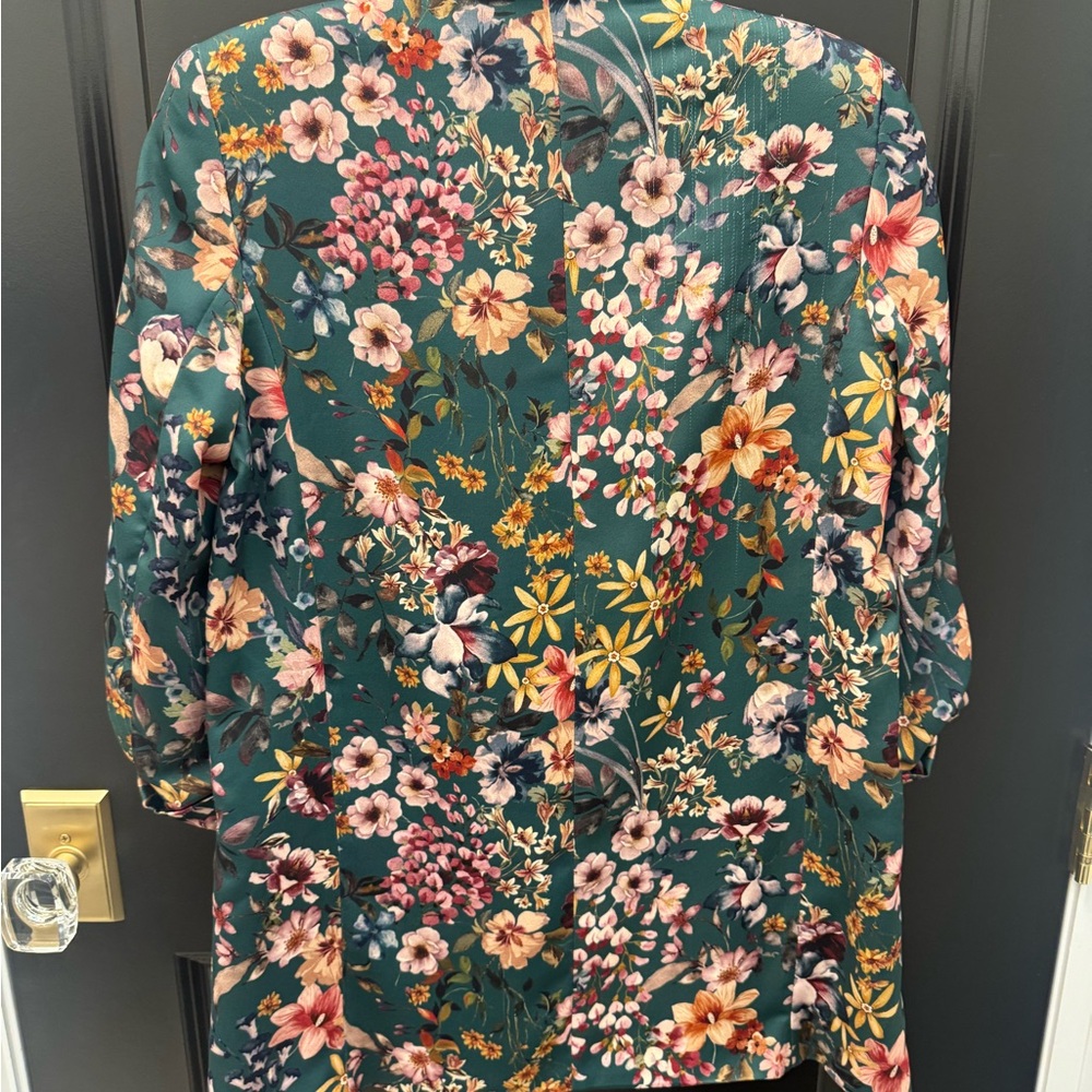 ZARA Basic Collection Floral Blazer - image 7